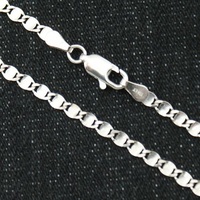 CHAIN STERLING SILVER MODEL TRANZA OF 45 TO 50 CMS AND RHODIUM BATH