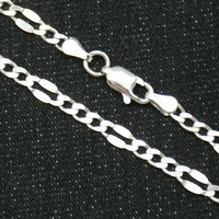 CHAIN STERLING SILVER MODEL TRANZA OF 45 TO 50 CMS AND RHODIUM BATH