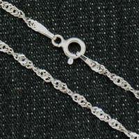 CHAIN STERLING SILVER RHODIUM PLATED RHODIUM 45 Y 50 CMS SING