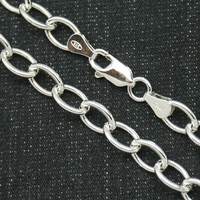 CHAIN STERLING SILVER WITH RHODIUM 45, 50 AND 60 CMS MODEL LINK