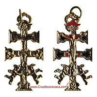 CROSS CARAVACA MADE IN METAL, CAST IRON, LEATHER