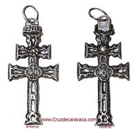 CROSS OF CARAVACA FOUNDRY  IN SILVER FINISH