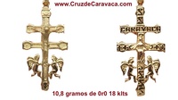 CROSS OF CARAVACA GOLD  AND ANGELES AND ENTRY "CARAVACA"