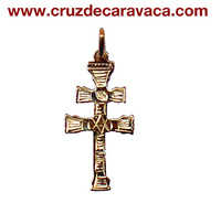 CROSS OF CARAVACA IN GOLD PENDANT 3166