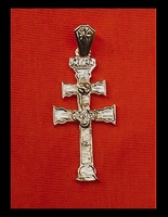 CROSS OF CARAVACA MADE IN GOLD ON SILVER OP-1