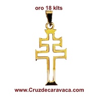 CROSS OF CARAVACA MAKE IN GOLD 18 CARAT