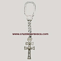 KEYCHAIN ​​SILVER CROSS  CARAVACA