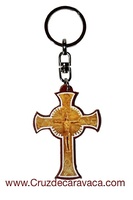 LEATHER CROSS  PENDANT WITH STAND NEOCATECHUMENAL  
