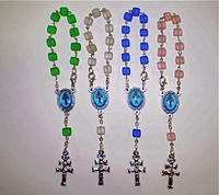 MYSTERIES FOR THE ROSARY WITH CROSS CARAVACA (4 UNITS)