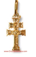 PENDANT CROSS OF CARAVACA MAKE IN GOLD 3165