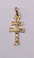 PENDANT CROSS OF CARAVACA MAKE IN GOLD REF 3256