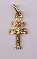 PENDANT CROSS OF CARAVACA OF GOLD 1020