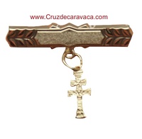 PIN CROSS OF CARAVACA GOLD BABY