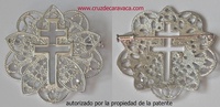 PIN MEDAL CROSS OF CARAVACA DE SILVER PUFF F3486