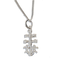SET STERLING SILVER CHAIN ​​AND CROSS CARAVACA