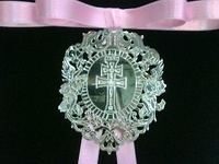 SILVER CROSS OF CARAVACA INFANT MEDALLION