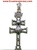 CRUZ DE CARAVACA EN PLATA CON RELIEVE A DOS CARAS PLATA ANTIGUA