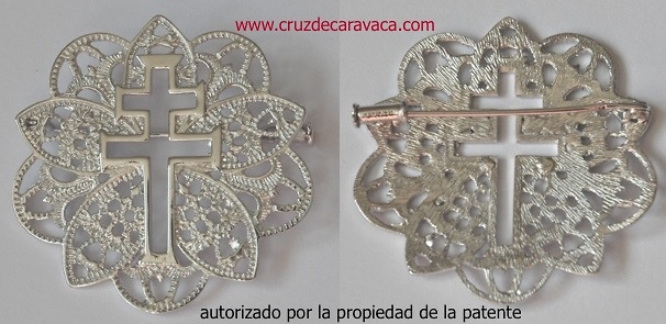 AFILER BROCHE CRUZ DE CARAVACA DE PLATA CALADA F3486 