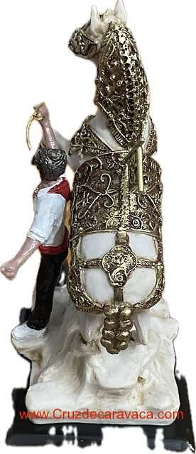 CABALLO DEL VINO DE CARAVACA DE LA CRUZ EN ESCULTURA ESMALTADA 