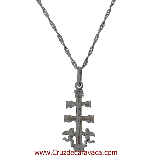 CADENA DE PLATA Y CRUZ DE CARAVACA 