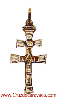 COLGANTE CRUZ DE CARAVACA ORO 