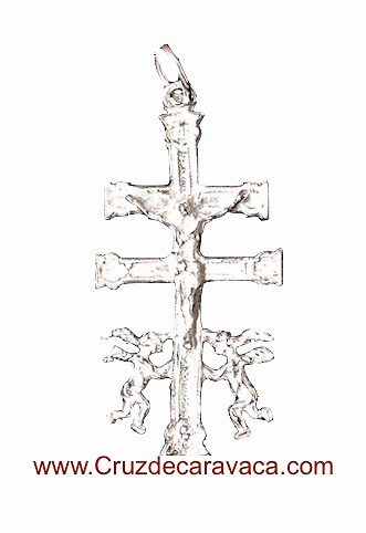 CRUZ DE CARAVACA CON ANGELES DE PLATA SN111 