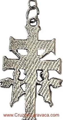 CRUZ DE METAL ENVEJECIDA CON ÁNGELES CON LA LEYENDA 