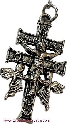 CRUZ DE METAL ENVEJECIDA CON ÁNGELES CON LA LEYENDA 