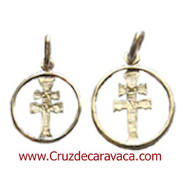 MEDALLA CRUZ DE CARAVACA DE PLATA CORDON LISO 