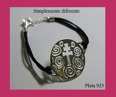 PULSERA CRUZ DE CARAVACA DE PLATA DISEÑO 