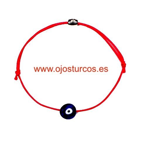 PULSERA DE OJO TURCO CON CORDÓN ROJO 