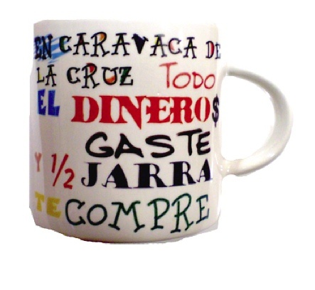 TAZA RECUERDO DE CARAVACA EN LOZA 