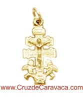  CRUZ CARAVACA CON CRISTO ANGELES  A DOS CARAS 