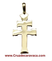 CRUZ DE CARAVACA DE ORO 18 KLTS DISEÑO MINIMALISTA