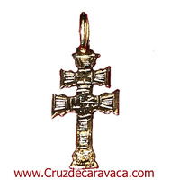 CRUZ DE CARAVACA DE  ORO PARA COLGAR