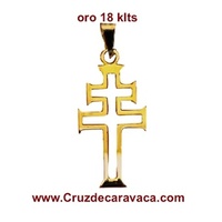 CRUZ DE CARAVACA EN ORO DE LEY (PATENTE EXCLUSIVA)