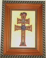 CUADRO CRUZ DE CARAVACA DE CERAMICA