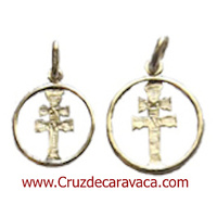 MEDALLA CRUZ DE CARAVACA DE PLATA CORDON LISO