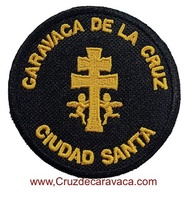 PARCHE O ESCUDO BORDADO DE LA CRUZ DE CARAVACA CON ÁNGELES