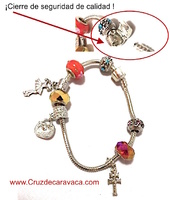 PULSERA CRUZ DE CARAVACA DORA CON CIERRE ORIGINAL