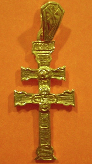 CIONDOLO CROSS DI CARAVACA D'ORO 1022 