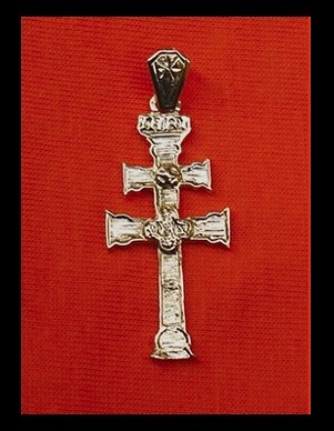 CROCE DI CARAVACA ORO PLATE ARGENTO OP-1 