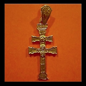 CROCE DI CARAVACA ORO PLATE ARGENTO OP-2 