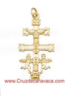 CROCE CARAVACA CON ANGELI  D'ORO
