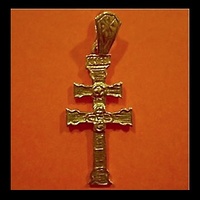 CROCE DI CARAVACA ORO PLATE ARGENTO OP-2