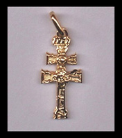 CROCE DI CARAVACA ORO PLATE ARGENTO OP-5