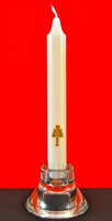 VETRO candeliere e CANDELA Caravaca Croce d'Oro