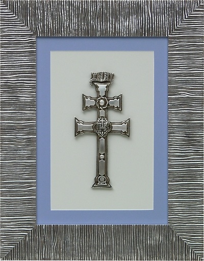 TABLE CARAVACA CROSS SILVER BATHROOM ON GLASS AND SILVER UNDER STRESS 