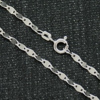 CHAIN OF STERLING SILVER PLATED RHODIUM 45 AND 50 CMS MODEL LUMI