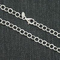 CHAIN STERLING SILVER MODEL 60 CMS CLASIC AND RHODIUM BATH